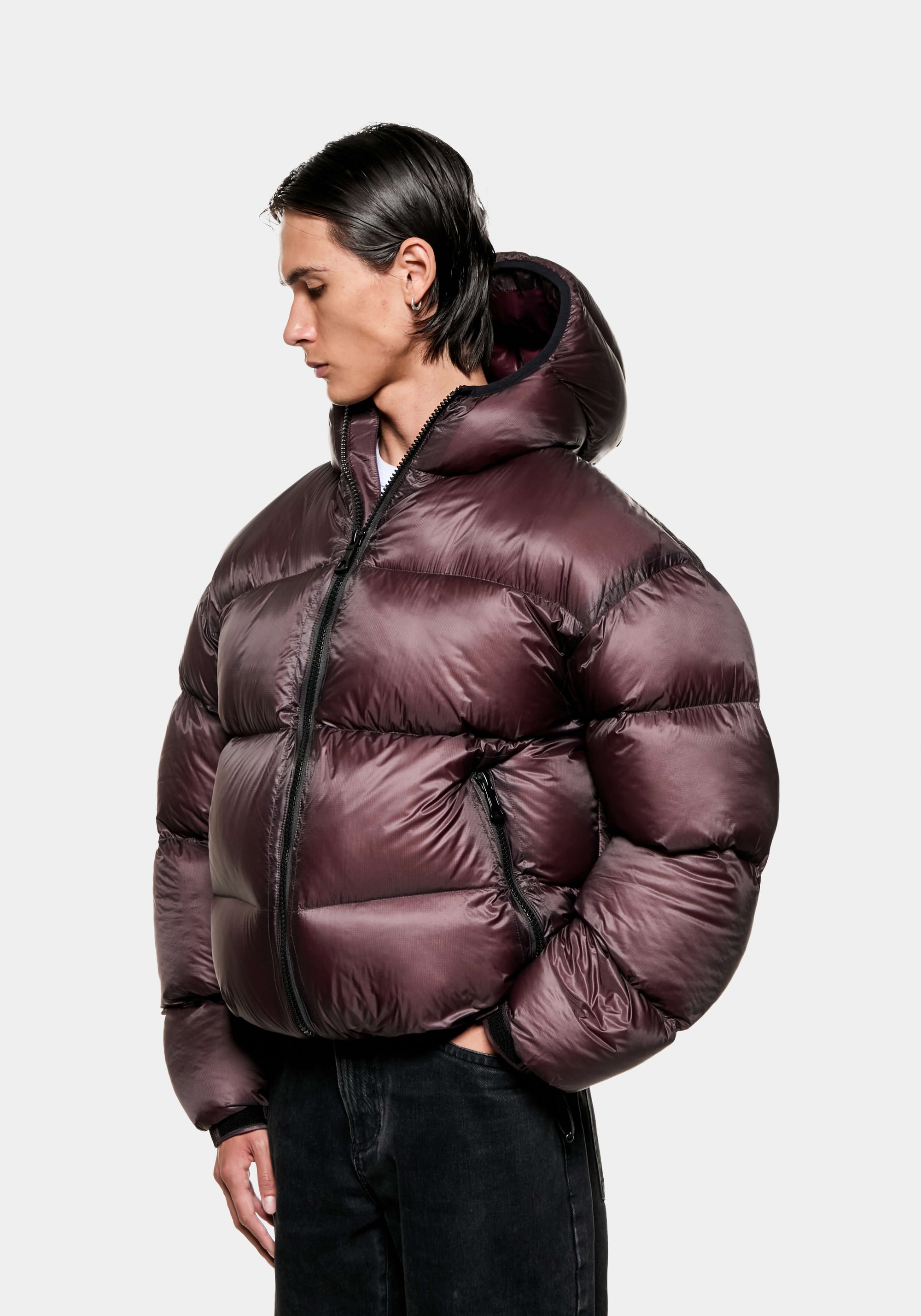 MKI TRANSLUCENT HOODED BUBBLE JACKET