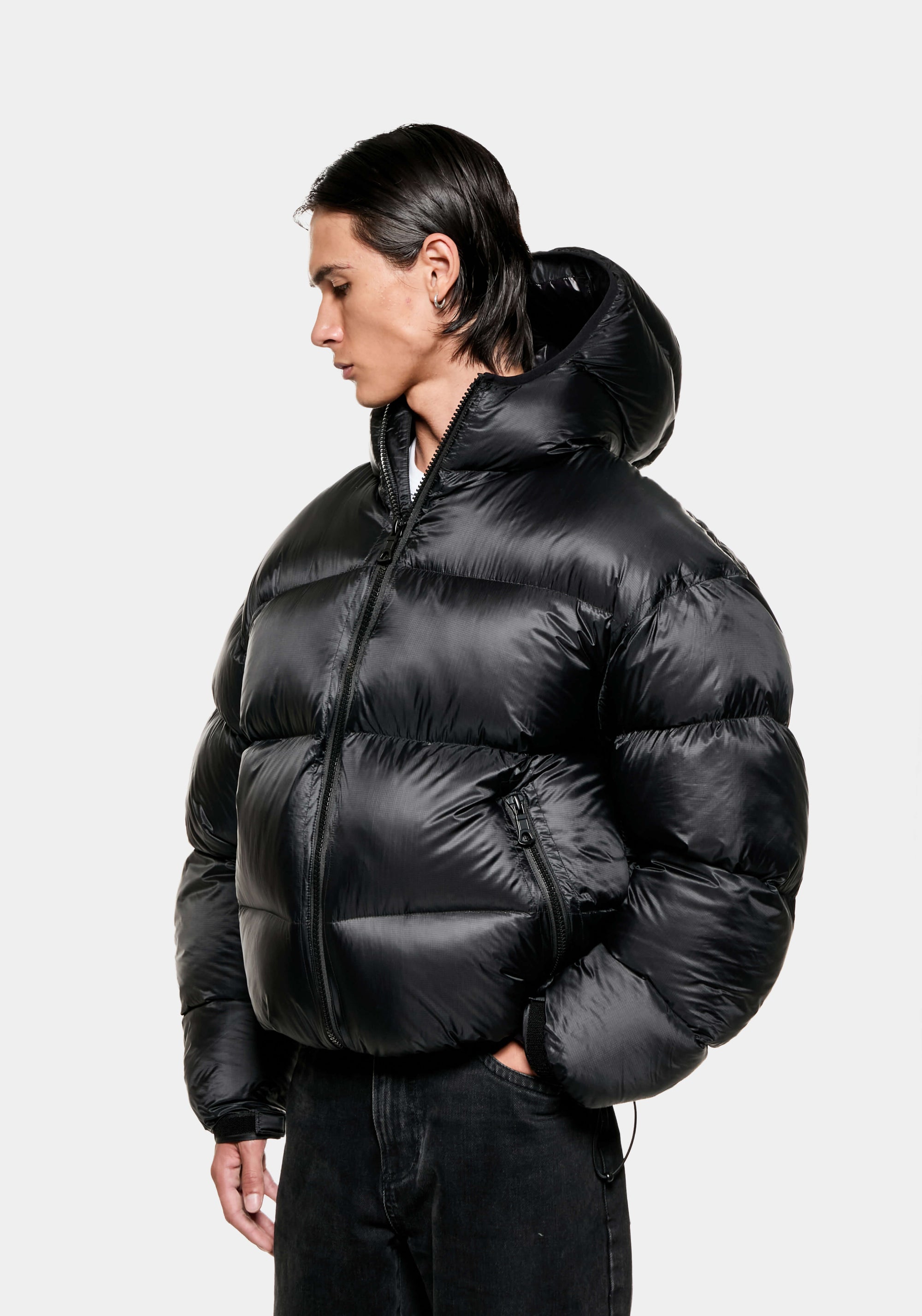 MKI TRANSLUCENT HOODED BUBBLE JACKET