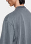 Close-up of the dropped shoulder seam on the washed Pigment Black long sleeve T-shirt