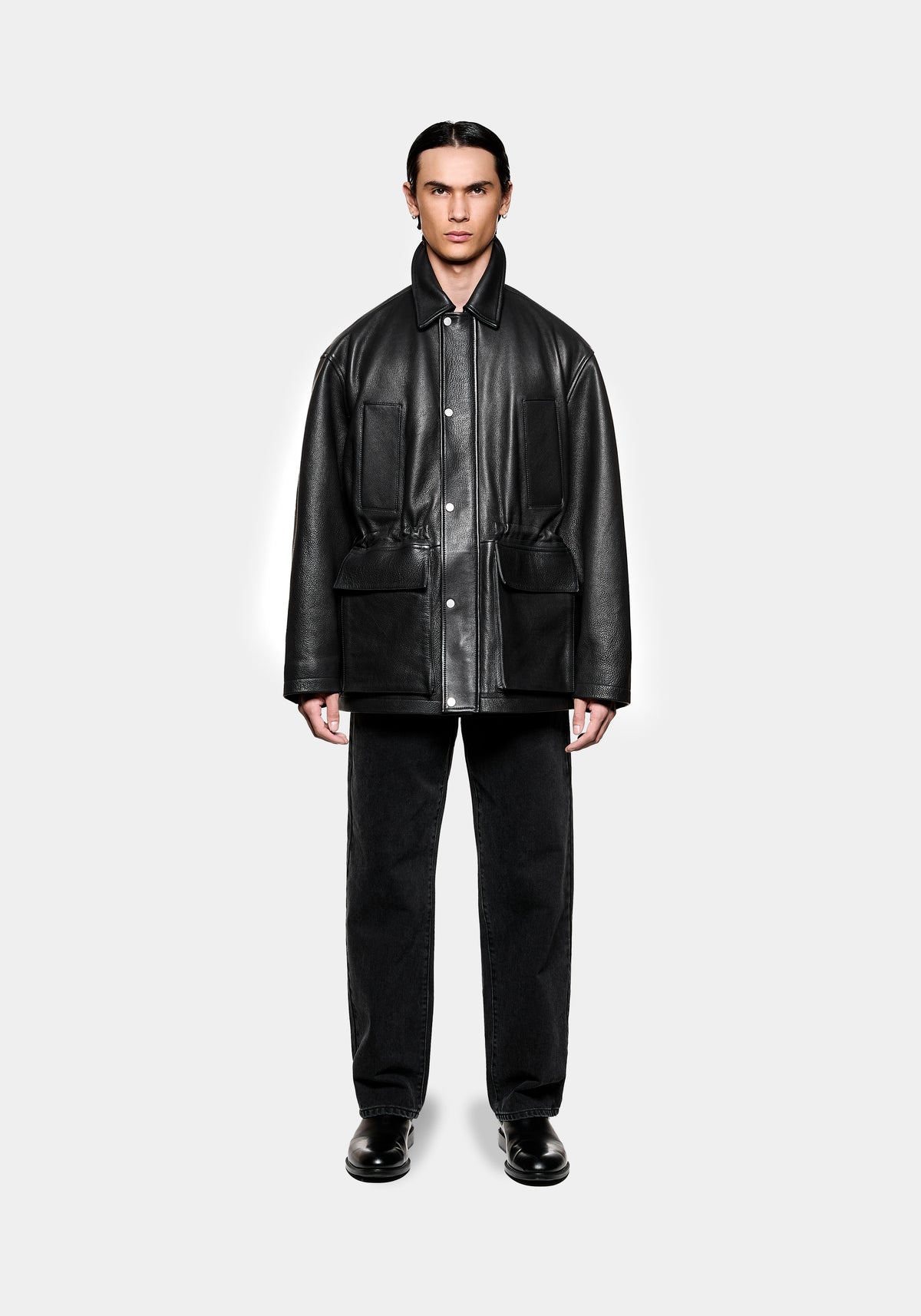 MKI LEATHER HUNTING COAT