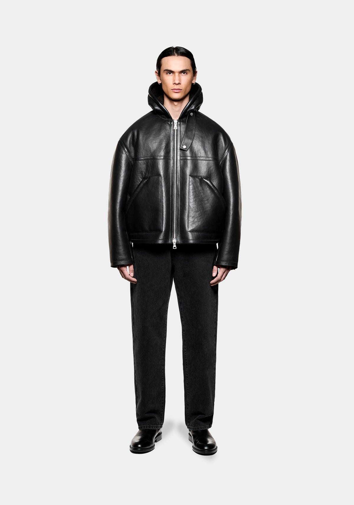 MKI SHEARLING HOODED JACKET