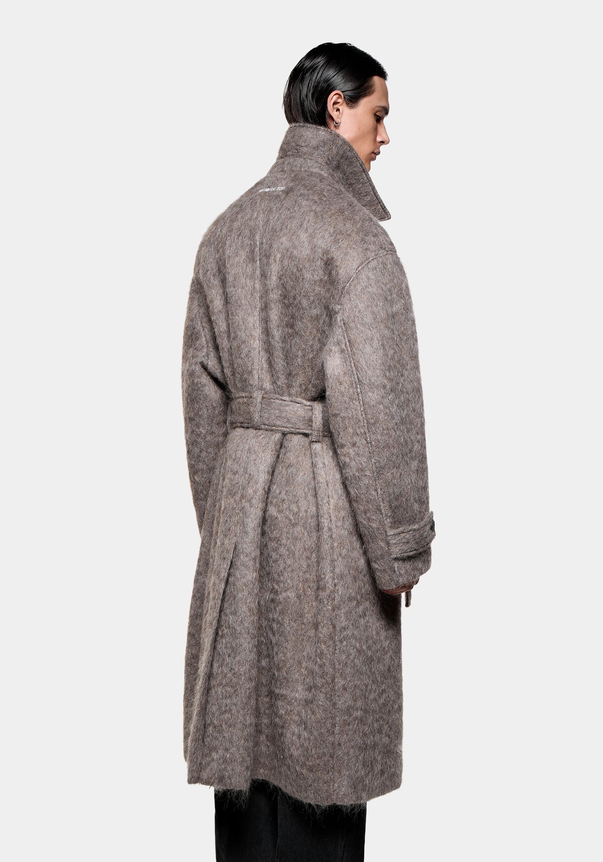 MKI HAIRY WOOL DOUBLE BREASTED OVERCOAT