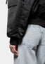 Front view showing the bomber silhouette