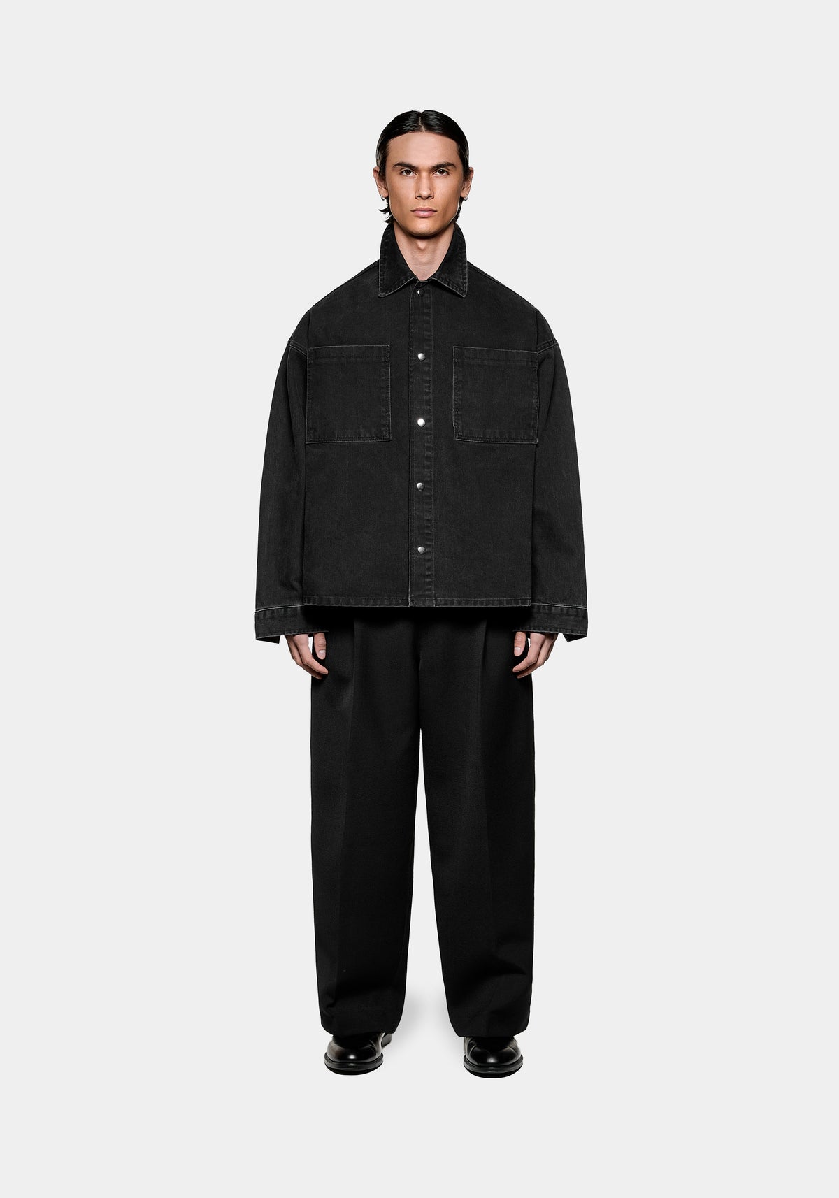 MKI DENIM BOX OVERSHIRT
