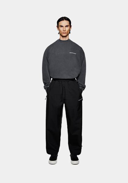 Andwang kirakira zipup（black）MSIZE Bandage Figure Form Zip Detail Chiffon Sleeve Knit Dress | Karen