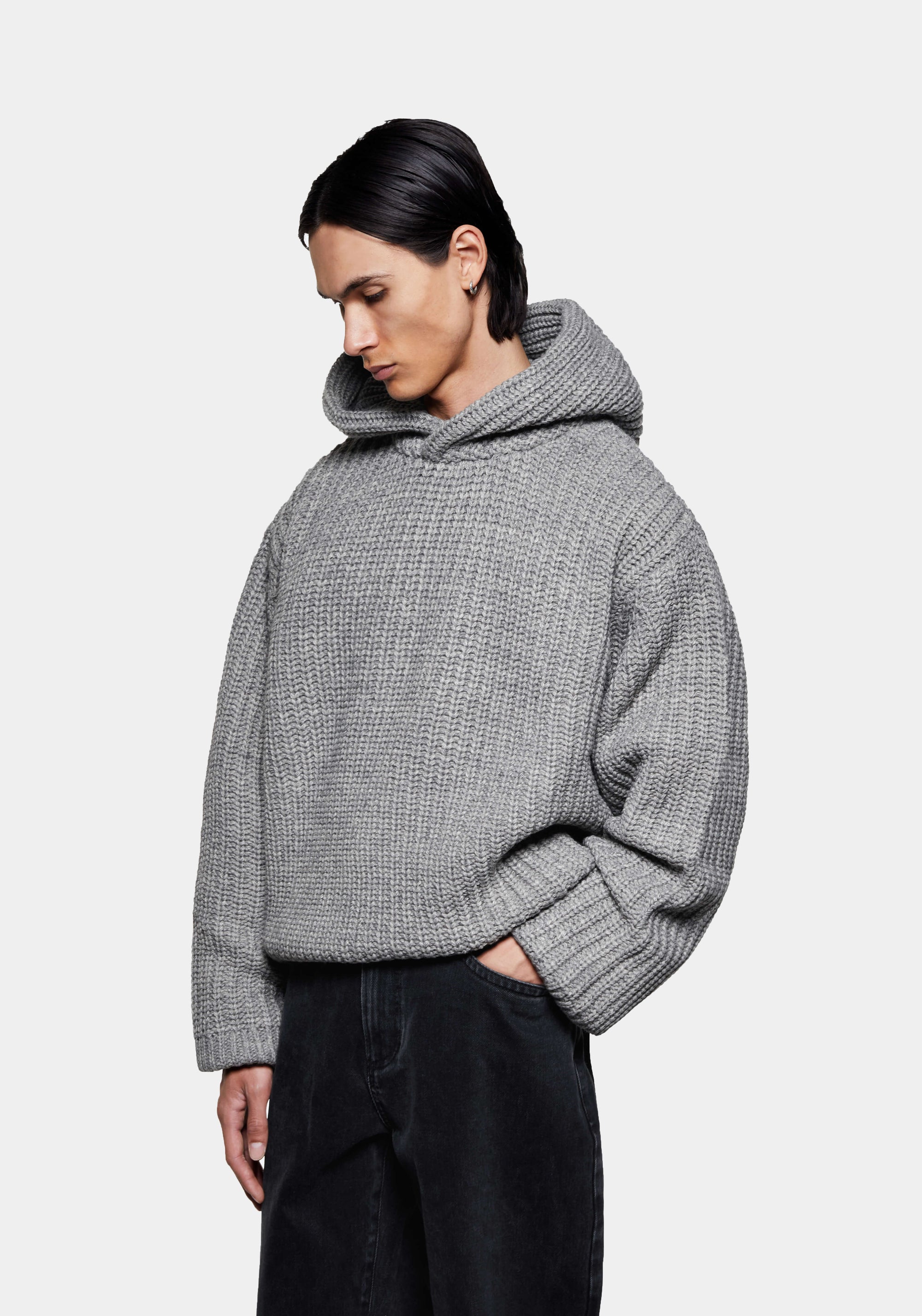 MKI CHUNKY RIB KNIT HOODY