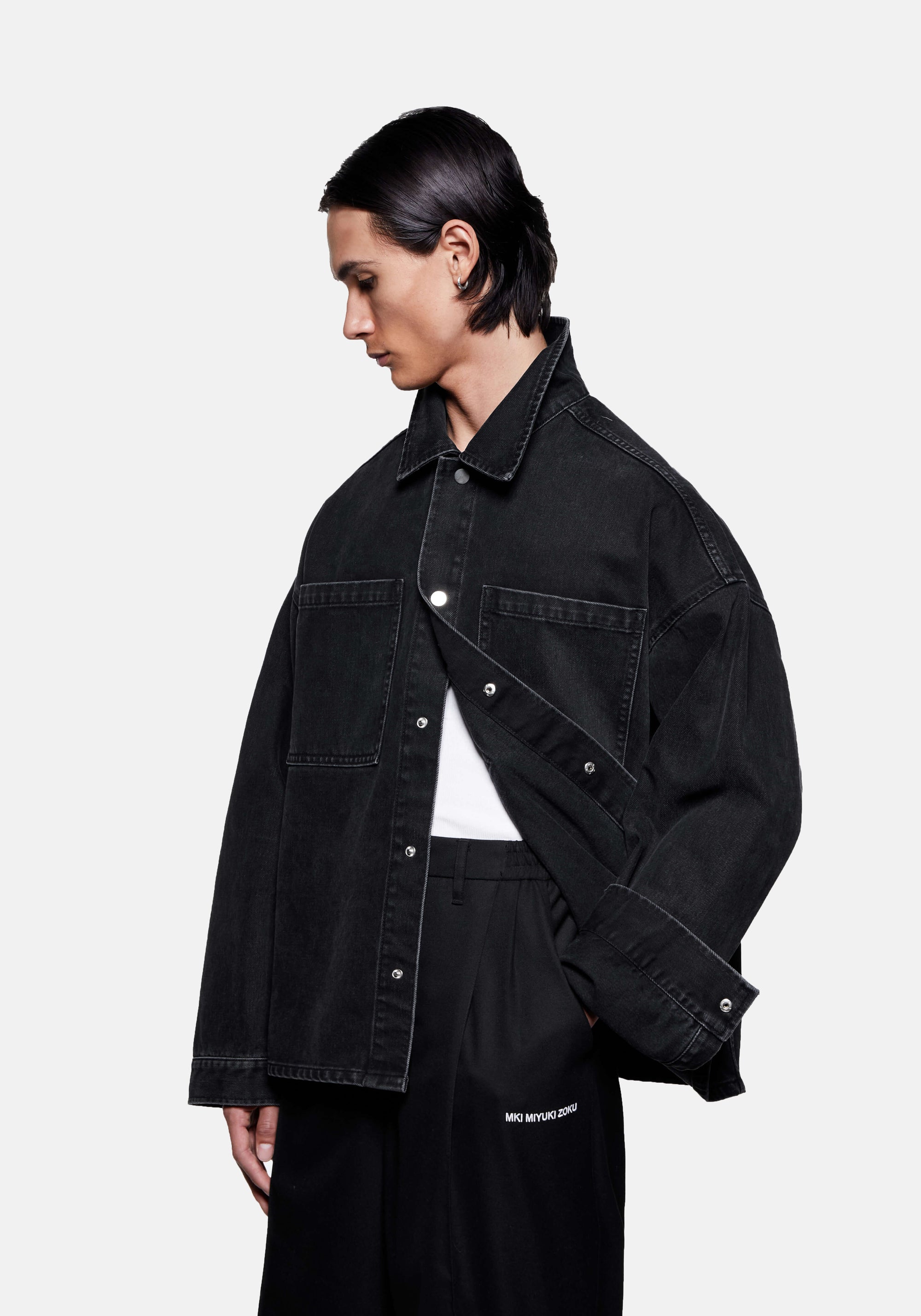 MKI DENIM BOX OVERSHIRT