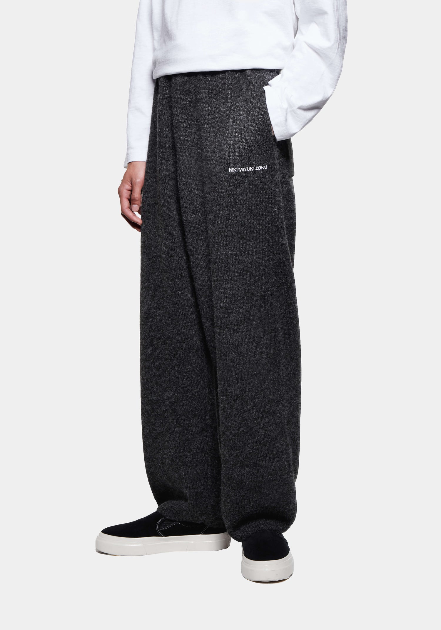 MKI MOHAIR BLEND KNIT WIDE LEG JOGGERS