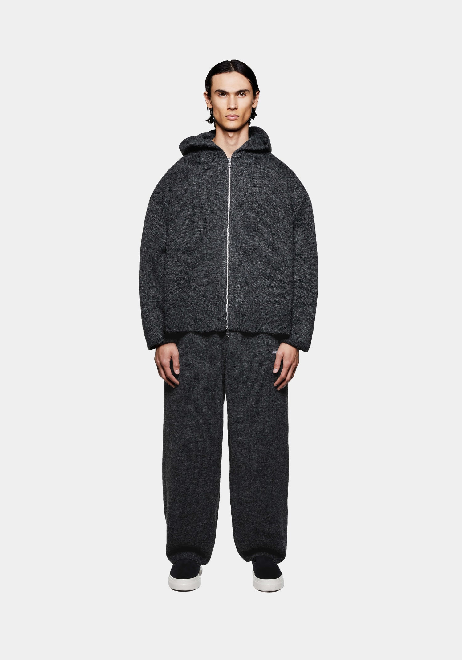 MKI MOHAIR BLEND KNIT ZIP HOODY