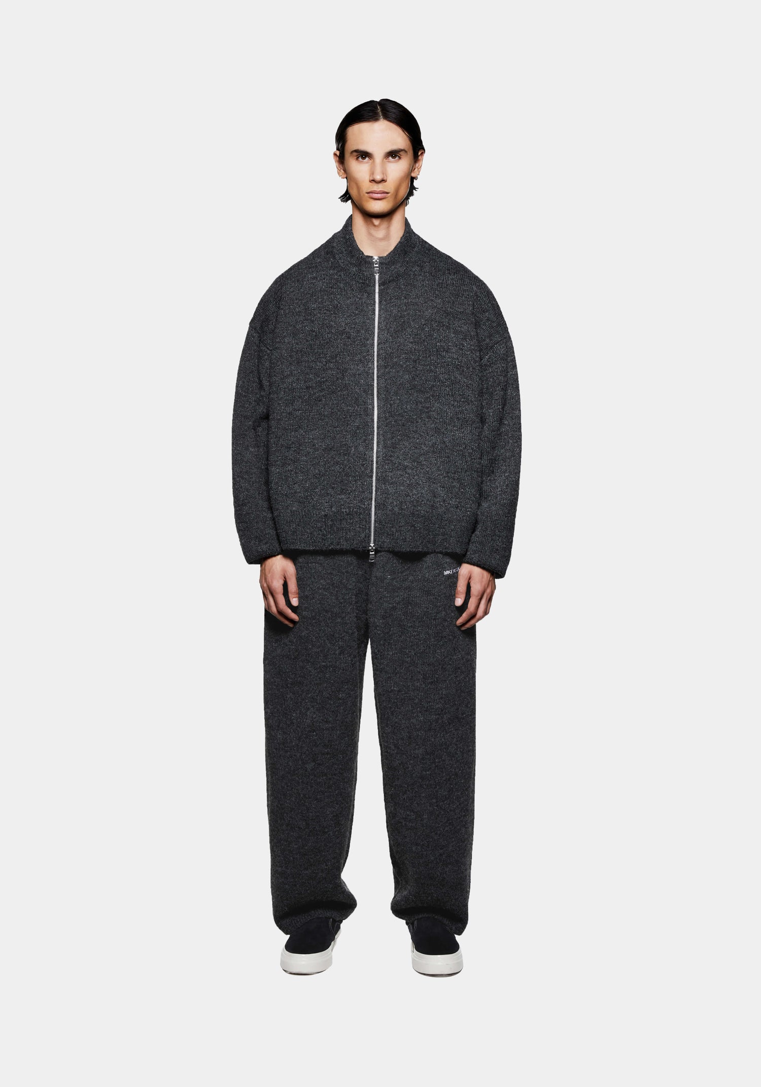 MKI MOHAIR BLEND KNIT TRACK JACKET