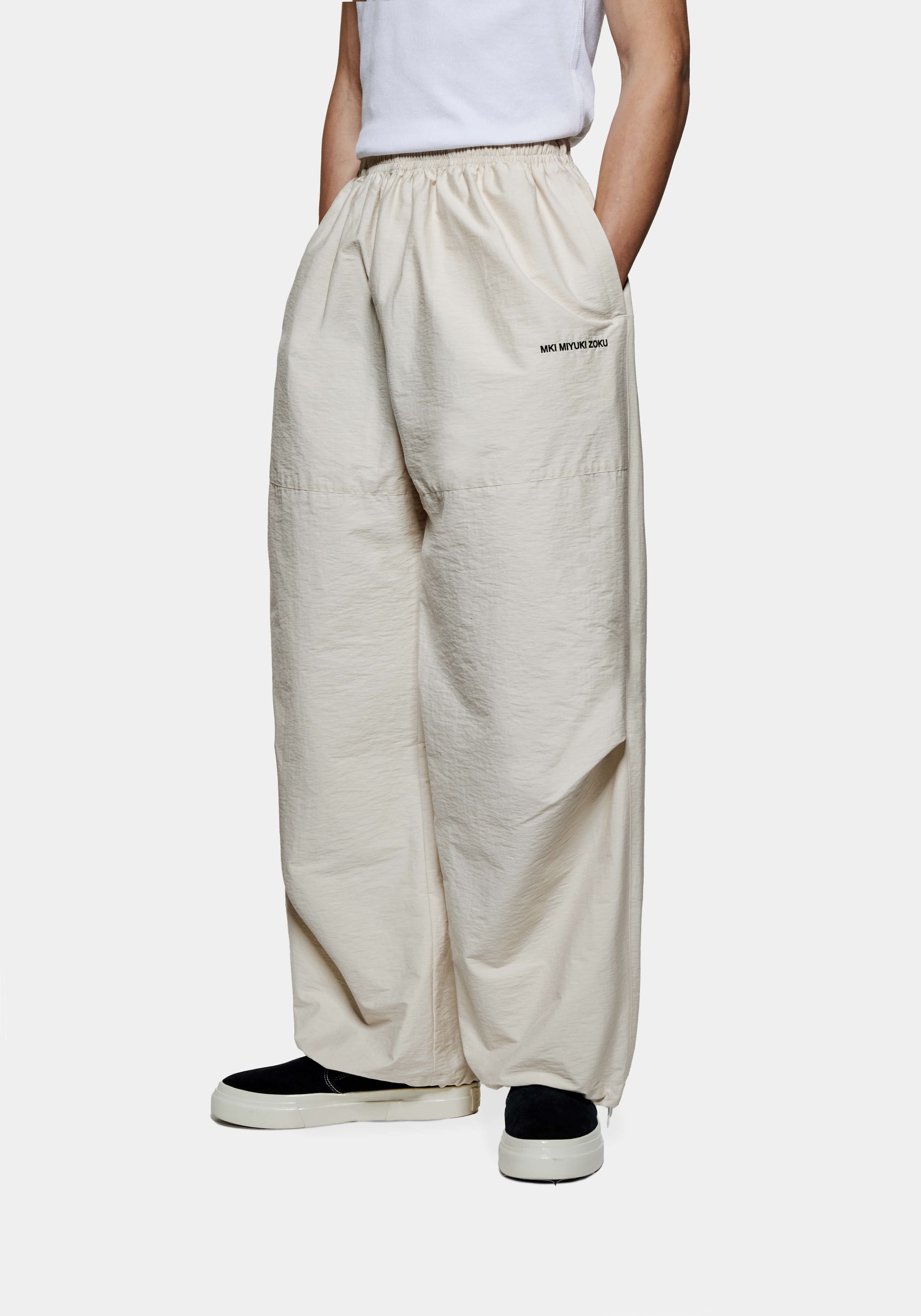 MKI WASHED COTTON NYLON PARACHUTE PANTS