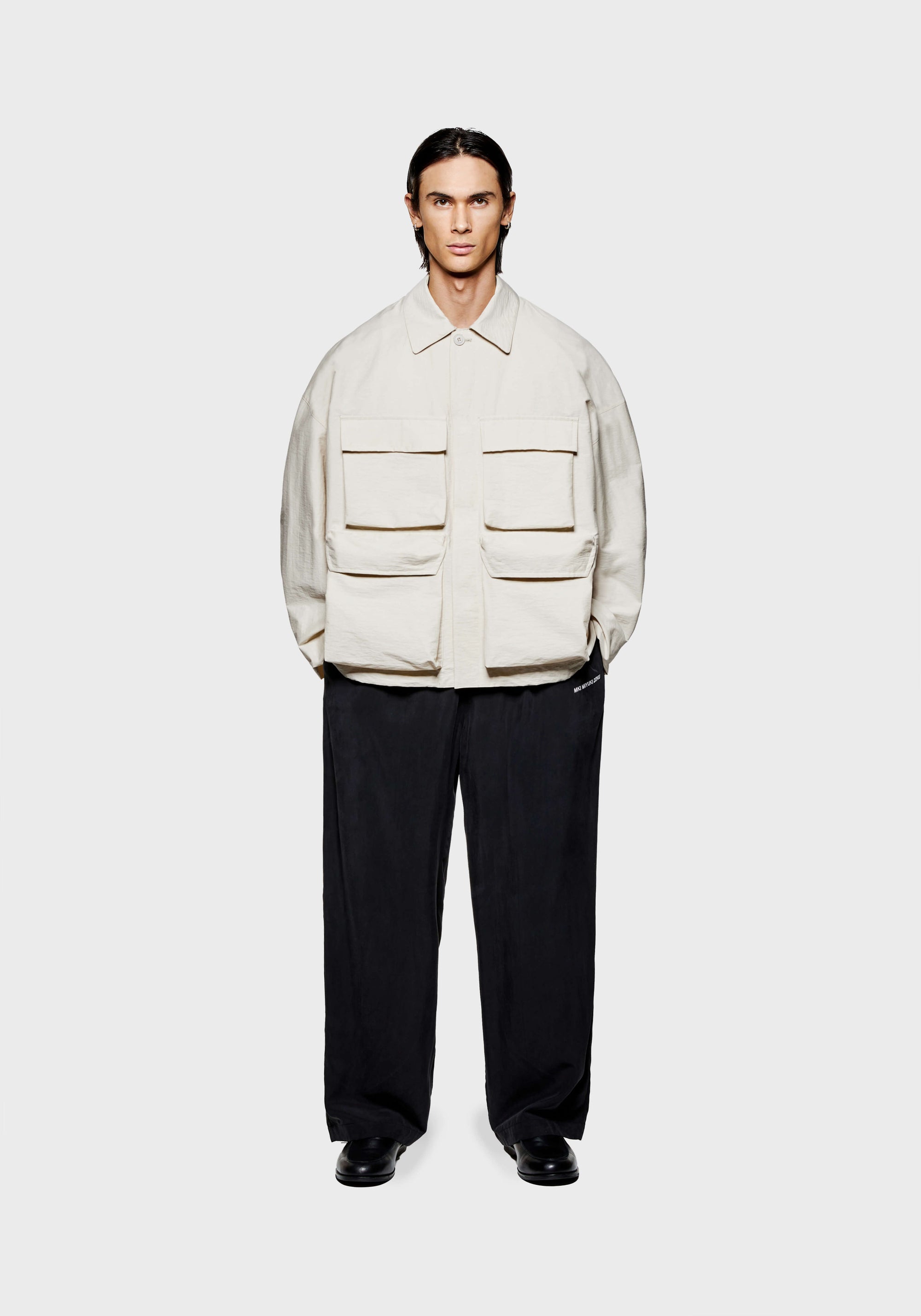 MKI WASHED COTTON NYLON BOX OVERSHIRT