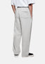Back three-quarter view of the Grey Wide Leg Joggers showing the rear patch pocket