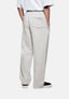 Back three-quarter view of the Oatmeal Wide Leg Joggers showing the rear patch pocket