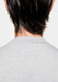 Close-up of the tonal logo on the Superweight Crewneck in Grey