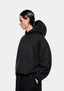 Front side view of the Superweight Hoody in Black