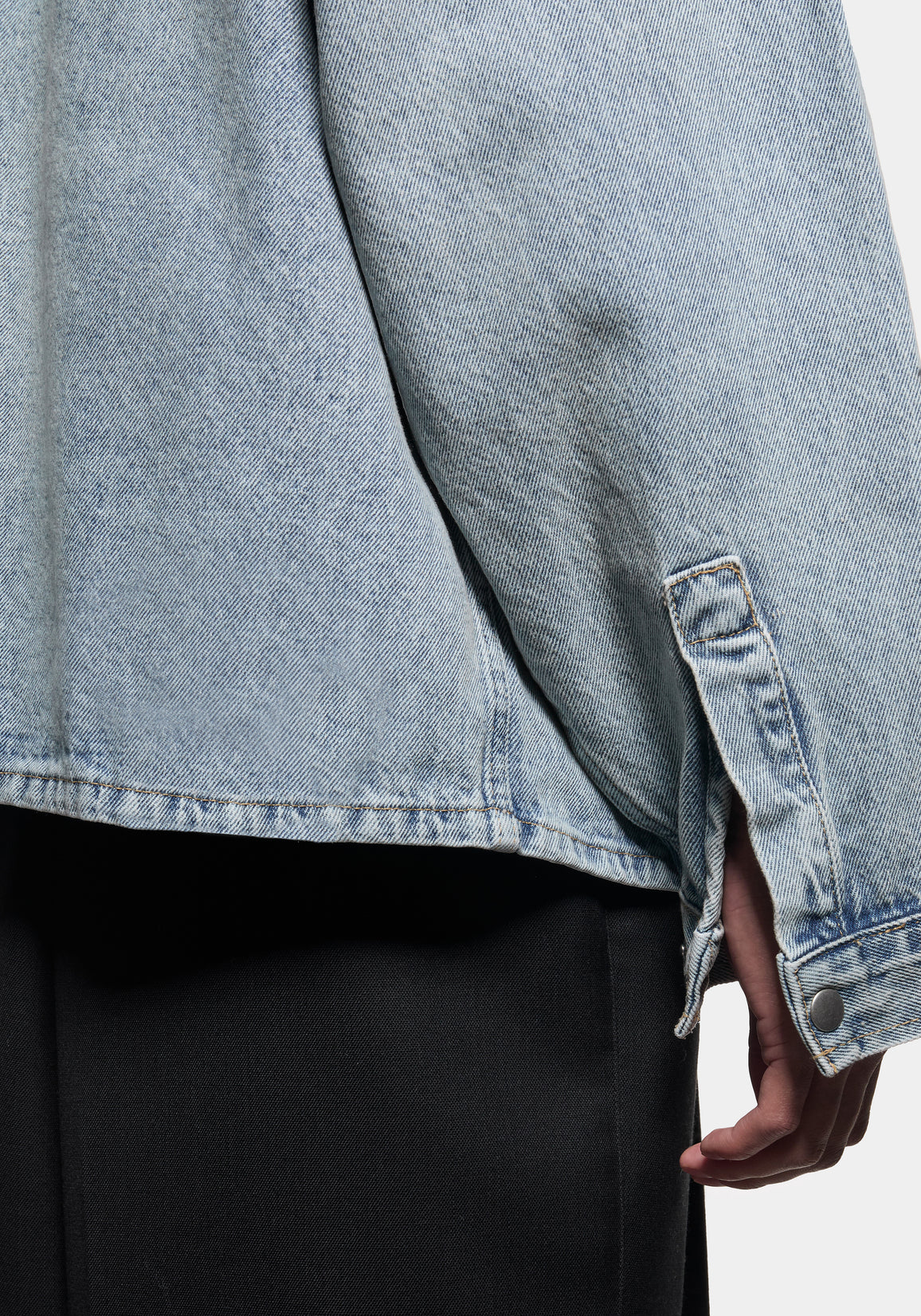 Denim Box Overshirt in Bleach Wash – image 7 of 7