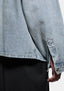 Denim Box Overshirt in Bleach Wash – image 7 of 7