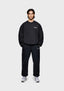 Full front view of the Design Studio Crewneck in Black