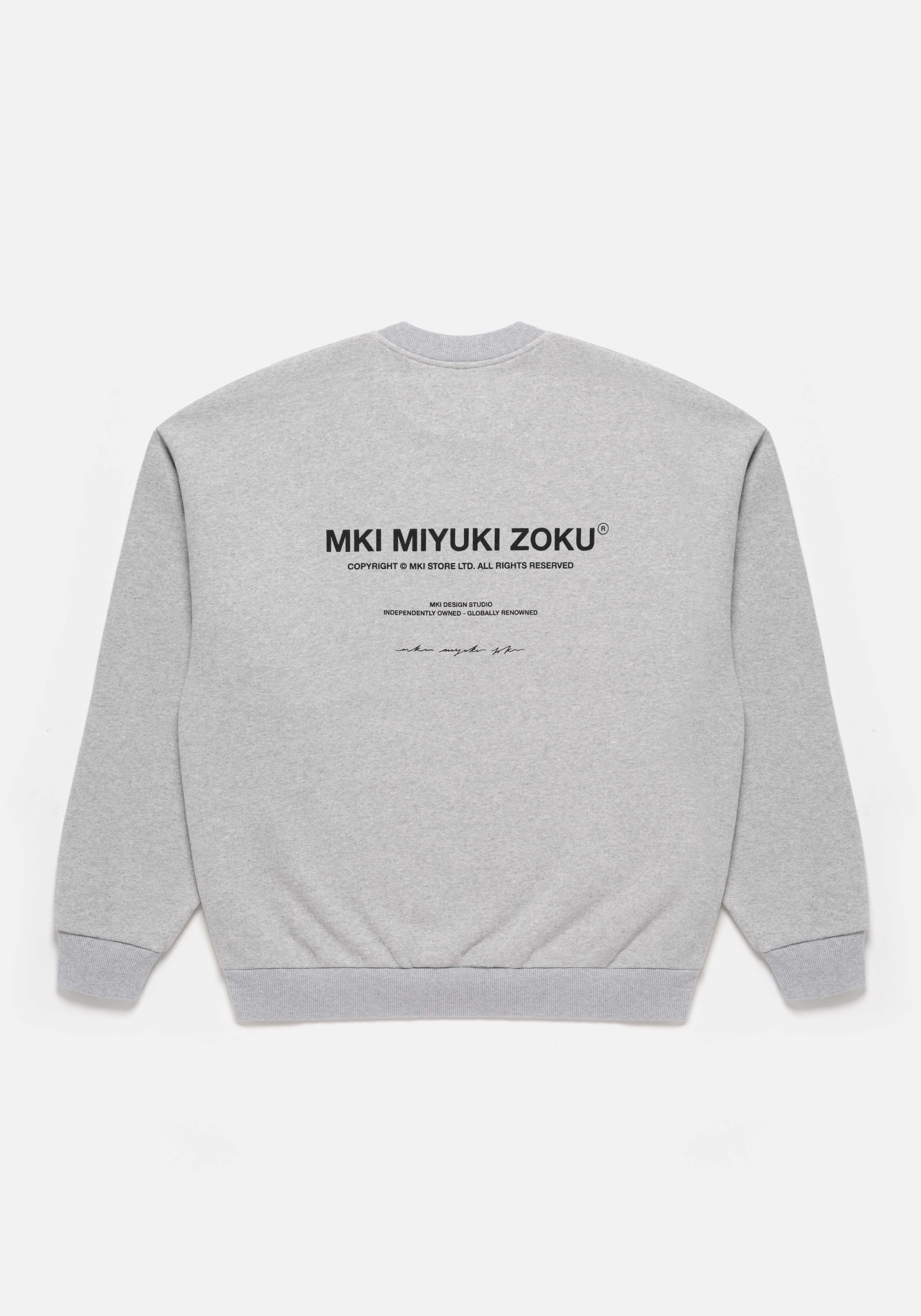 Flat rear lay of the Design Studio Crewneck in Grey