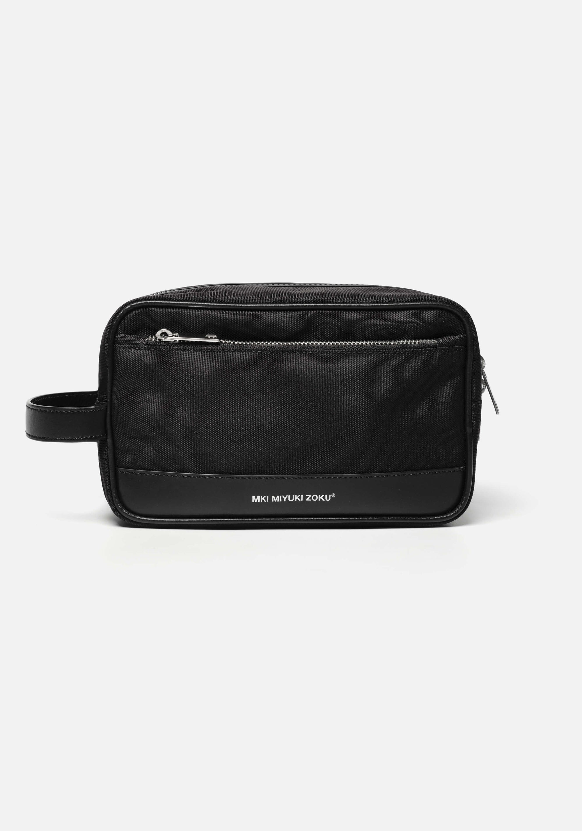 MKI LEATHER TRIM WASH BAG