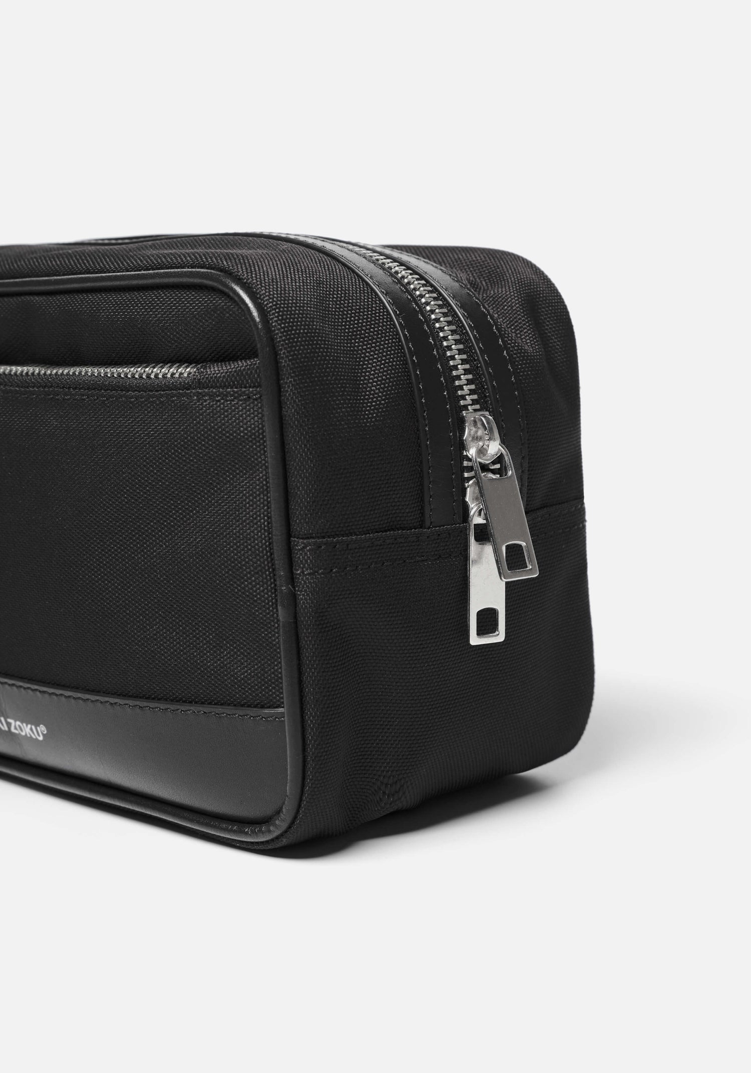 MKI LEATHER TRIM WASH BAG