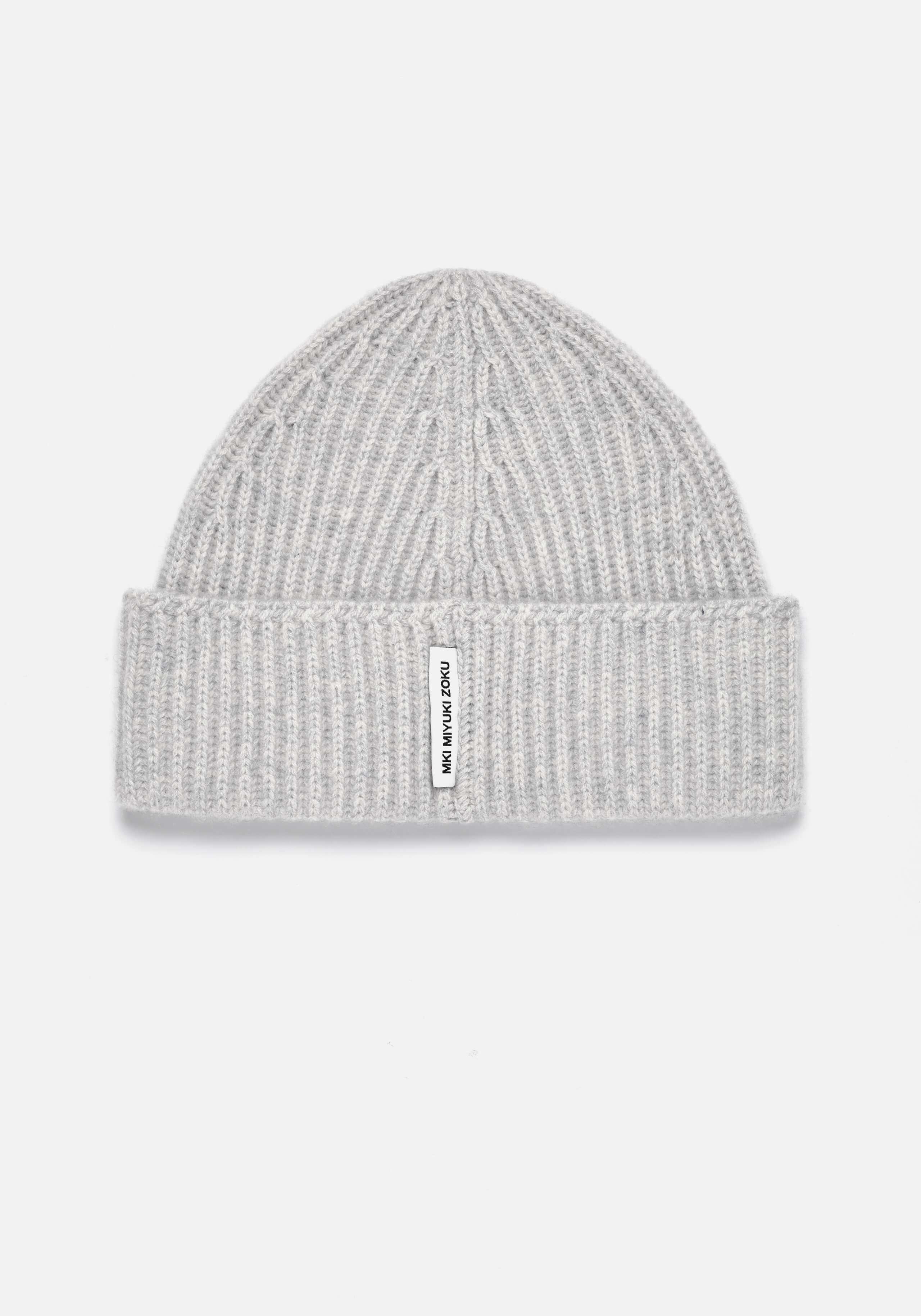 その他 Miyuki MKI LIGHT GREY CASHMERE RIBBED BEANIE – MKI MIYUKI ZOKU®