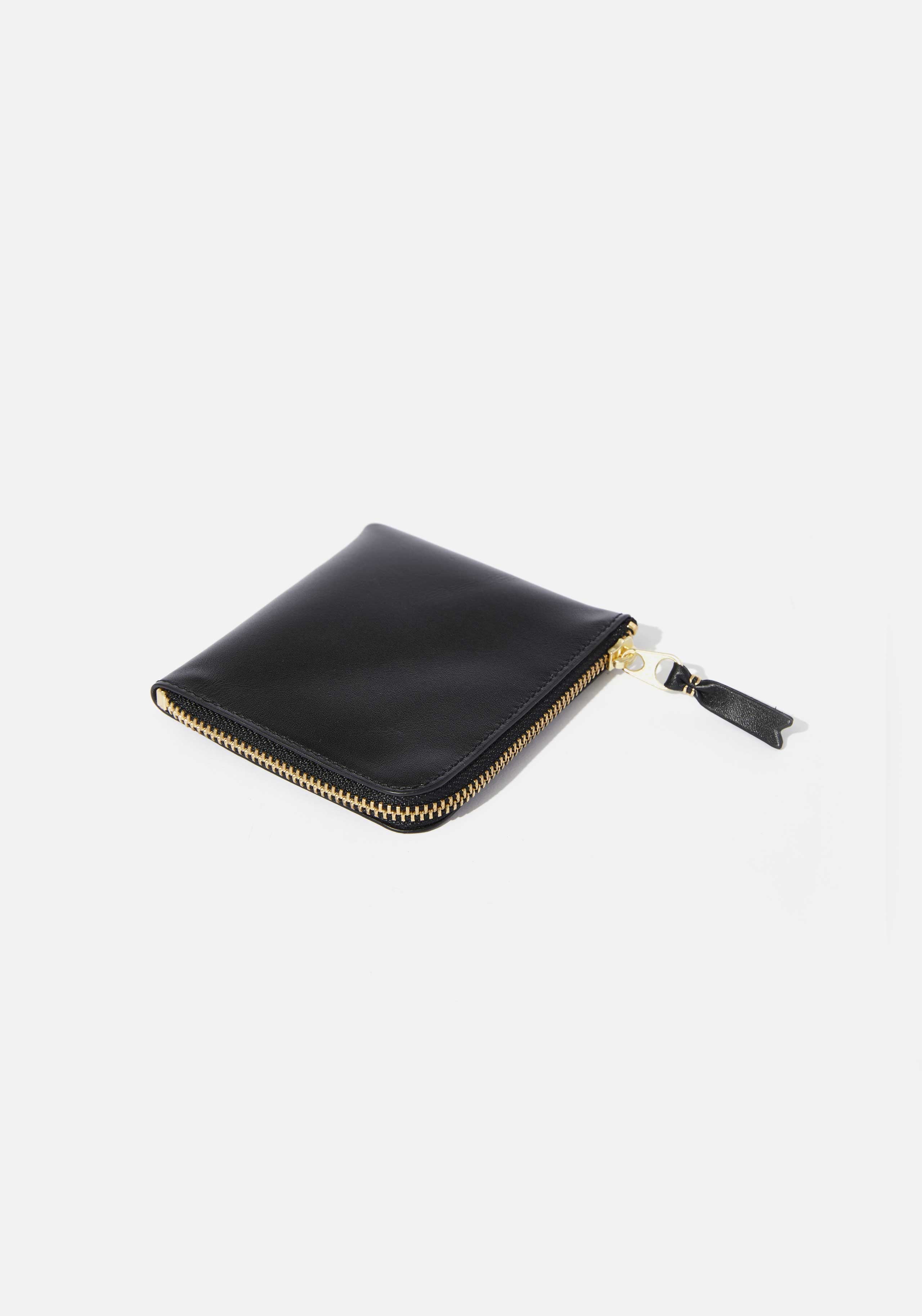 Comme des garcons leather half-zip wallet outlet