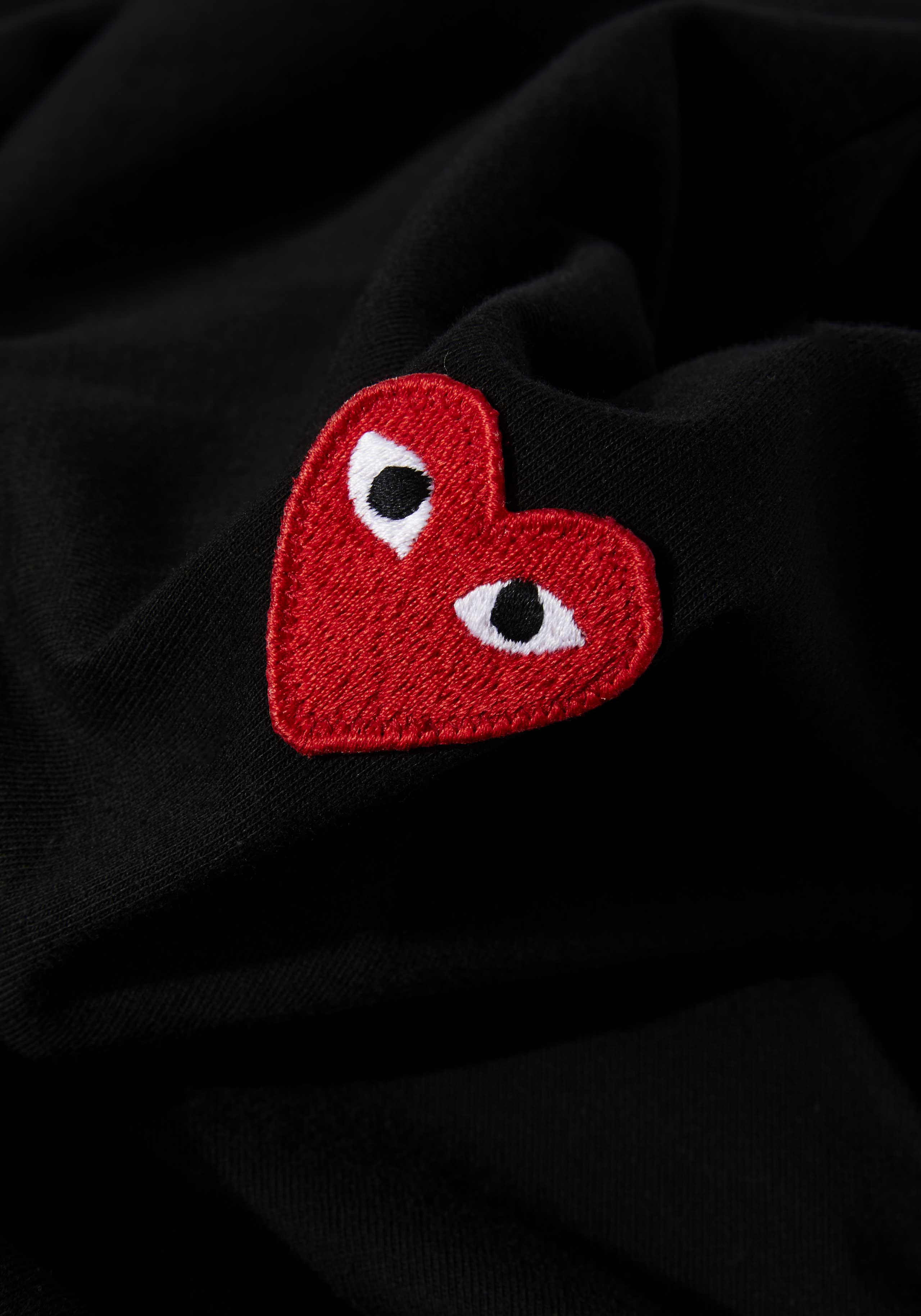 Cdg black red online heart
